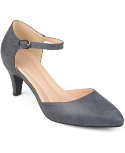 Journee Collection Women's Bettie Pointed Toe Pumps In Grey