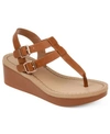 Journee Collection Collection Women's Tru Comfort Foam Bianca Wedge Sandal In Tan