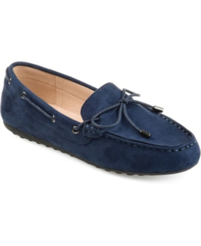 Journee Collection Collection Women's Comfort Thatch Loafer In Navy