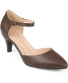 Journee Collection Bettie Ankle Strap Pump In Brown
