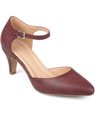 Journee Collection Journee Womens Bettie Almond Toe Mid Heel Pumps In Pink