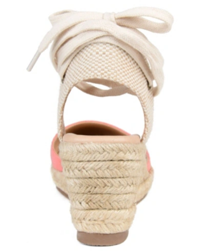 Journee Collection Women's Monte Espadrille Sandals In Coral