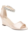 Journee Collection Journee Connor Embellished Strap Wedge Sandal In Cream