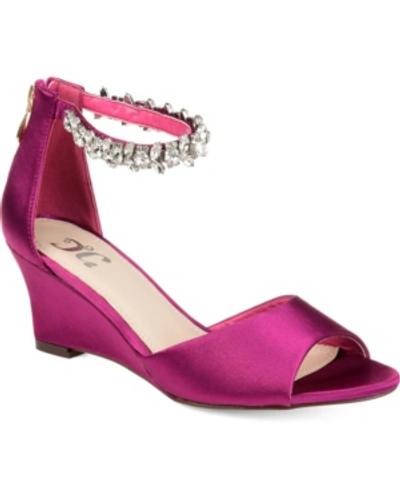 Journee Collection Women's Connor Wedges In Fuchsia