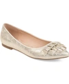 Journee Collection Womens Judy Slip-on Pointed Toe Ballet Flats In Gold