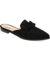 Journee Collection Kessie Womens Faux Suede Slides Loafer Mule In Black