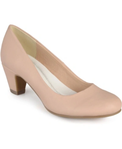 Journee Collection Women's Seraphina Round Toe Pumps In Blush