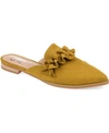 Journee Collection Kessie Womens Faux Suede Slides Loafer Mule In Jade