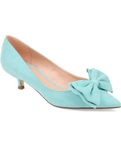 Journee Collection Women's Orana Bow Heels Women's Shoes In Mint