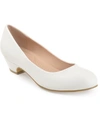 Journee Collection Saar Kitten Heel Pump In White