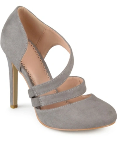 Journee Collection Women's Zeera Heels Women's Shoes In Grey