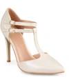 Journee Collection Womens Tru Pointed Toe High Stiletto Pumps In Off-white