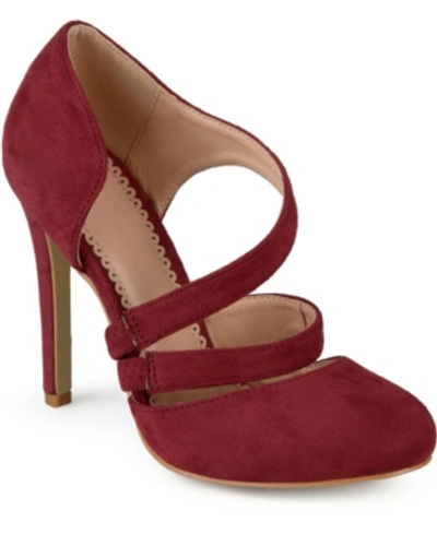 Journee Collection Women's Zeera Heels Women's Shoes In Wine