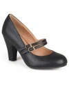Journee Collection Womens Windy Double Strap Round Toe Block Heel Mary Jane Pumps In Black