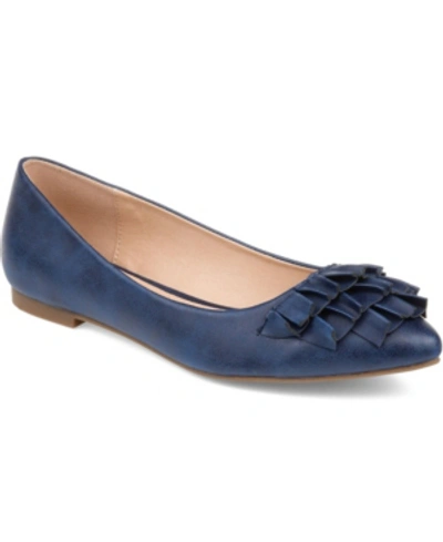 JOURNEE COLLECTION WOMEN'S JUDY RUFFLED BALLET FLATS