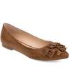 Journee Collection Women's Judy Ruffled Ballet Flats In Tan