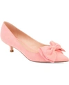 Journee Collection Women's Orana Bow Heels Women's Shoes In Coral