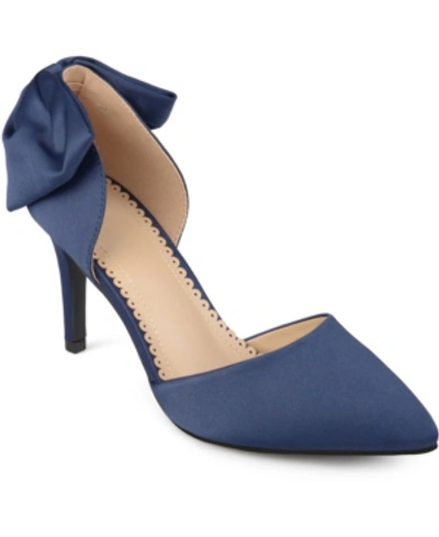 Journee Collection Women's Tanzi Bow Stilettos In Navy