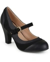 Journee Collection Womens Siri Medium And Wide Width Round Toe Block Heel Mary Jane Pumps In Black