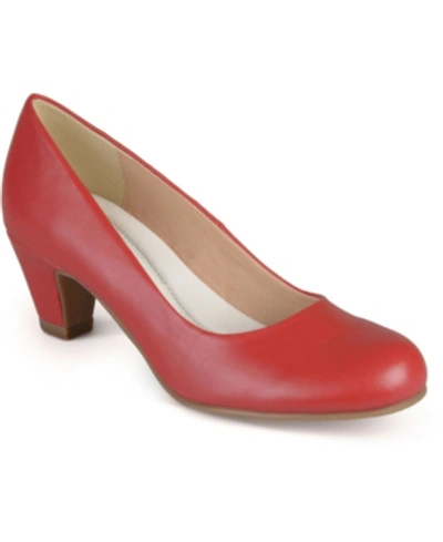 Journee Collection Women's Luu Round Toe Pumps In Red
