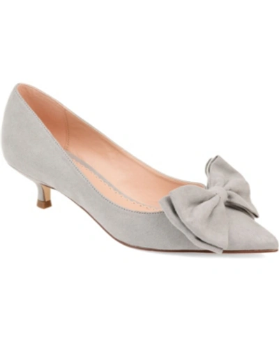 Journee Collection Women's Orana Bow Heels Women's Shoes In Grey