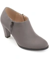 Journee Collection Women's Sanzi Side Zip Dress Shooties In Gray