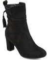 JOURNEE COLLECTION WOMEN'S ZURI ANKLE WRAP BLOCK HEEL DRESS BOOTIES