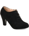 Journee Collection Womens Leona Inside Zip Block Heel Booties In Black