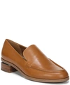 Franco Sarto New Bocca Womens Leather Block Heel Loafers In Cognac