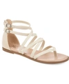 JOURNEE COLLECTION WOMEN'S ZAILIE STRAPPY GLADIATOR FLAT SANDALS