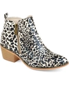 Journee Collection Journee Rebel Side Zip Bootie In Leopard