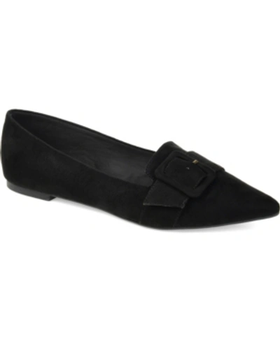 Journee Collection Journee Audrey Buckle Flat In Black