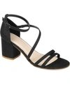 Journee Collection Women's Bella Strappy Block Heel Dress Sandals In Black