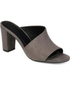 Journee Collection Allea Block Heel Mule In Gray
