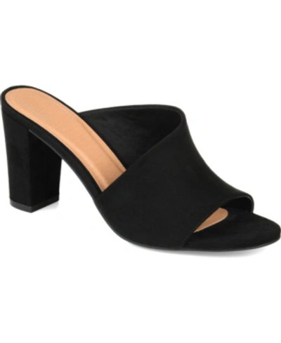 Journee Collection Allea Block Heel Mule In Black