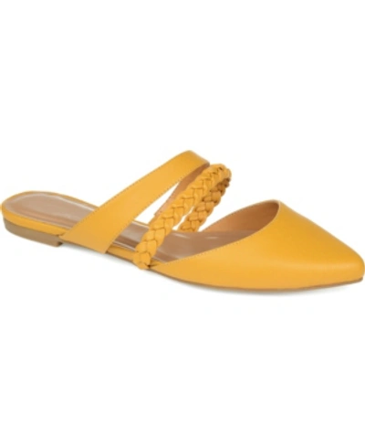 JOURNEE COLLECTION WOMEN'S OLIVEA BRAIDED SLIDES