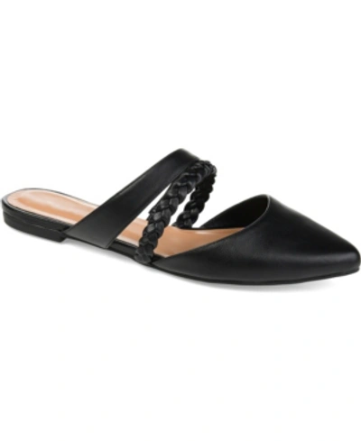 Journee Collection Journee Olivea Braided Strap Mule In Black