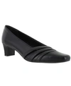 Easy Street Entice Womens Faux Leather Square Toe Dress Pumps In Black