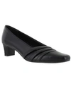 Easy Street Entice Squared Toe Pumps In Blk Snake