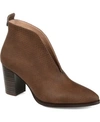 Journee Collection Journee Bellamy Slit Center Bootie In Brown