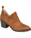 Journee Collection Journee Sophie Braided Strap Bootie In Brown