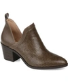 Journee Collection Terri Textured Bootie In Dark Brown
