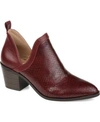Journee Collection Terri Lizard Embossed Bootie In Wine