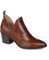 Journee Collection Terri Lizard Embossed Bootie In Brown