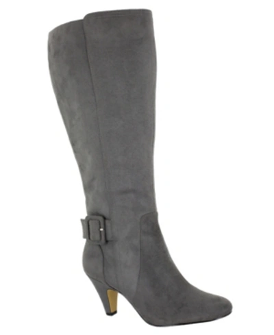 Bella Vita Troy Ii Plus  Womens Zipper Tall Knee-high Boots In Grey Super Suede