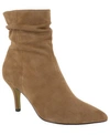 Bella Vita Danielle Booties In Saddle Suede Leather