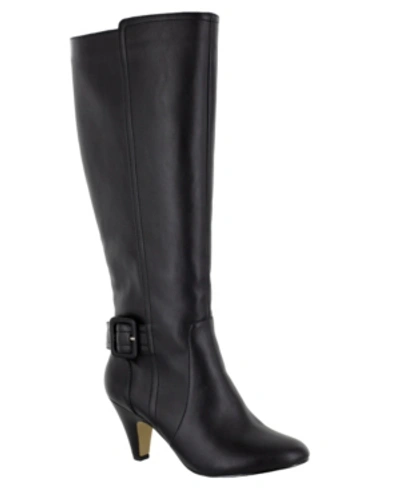 Bella Vita Troy Ii Wide Calf Tall Dress Boots In Black Leather