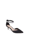 Jewel Badgley Mischka Robles Womens M Evening Kitten Heels In Black