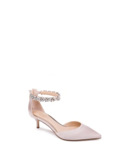 Jewel Badgley Mischka Women's Robles Kitten Heel Evening Pumps In Champagne