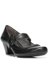 Lifestride Womens Buckle Manmade Mary Jane Heels In Black